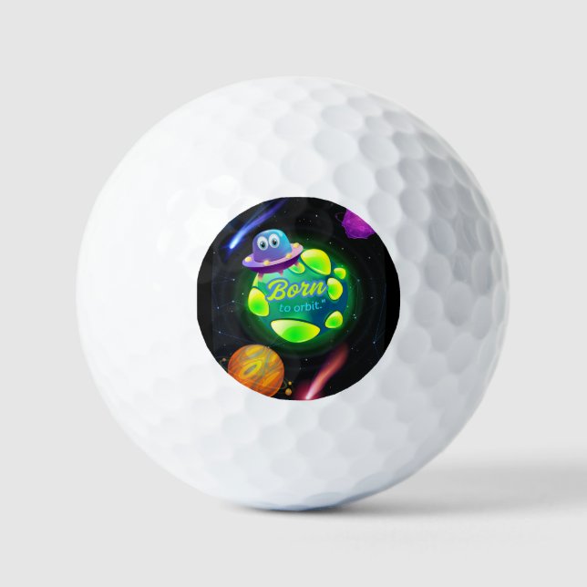 Geboren zur Umlaufbahn Golfball (Vorderseite)