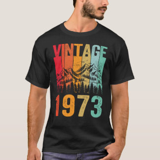 Geborene 50. Geburtstage Mens Vintag 1973 50 Jahre T-Shirt