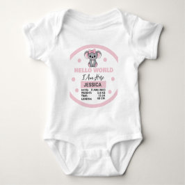 Geborene Babydetails Rosa Koala Baby Strampler