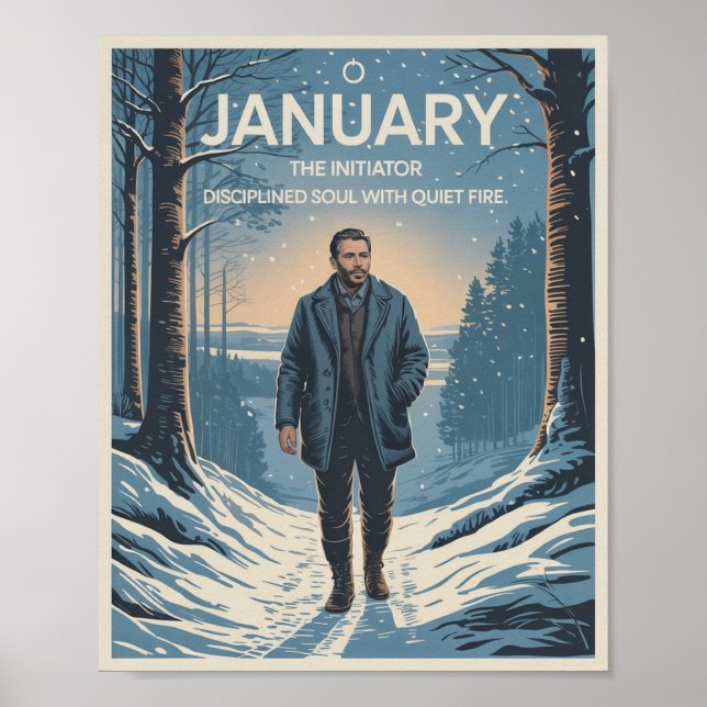 Geborene Babys im Januar Poster (Vorne)