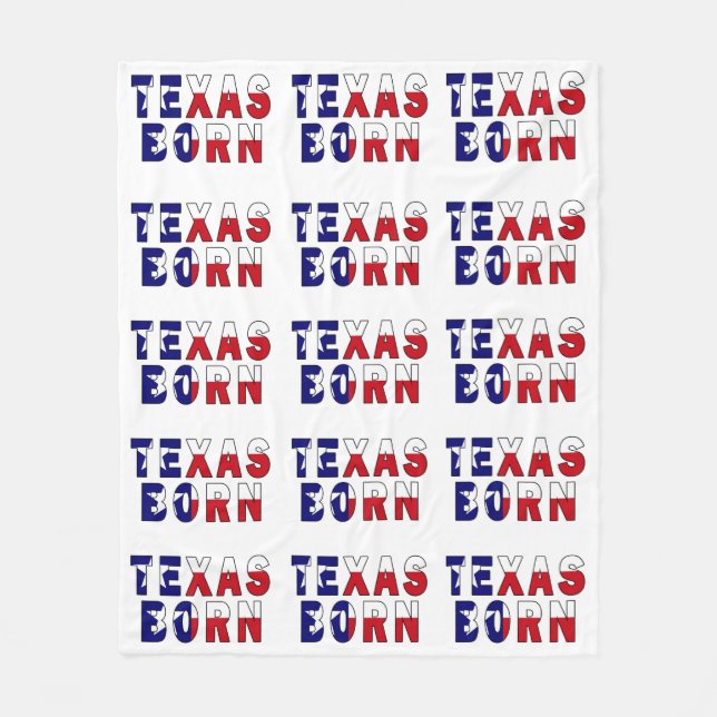Geborene Flagge von Texas Fleecedecke (Vorderseite)