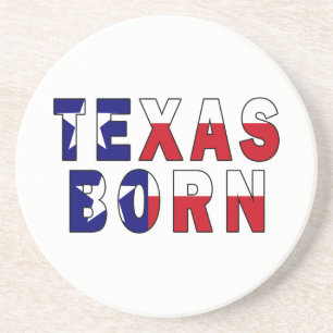 Geborene Flagge von Texas Getränkeuntersetzer