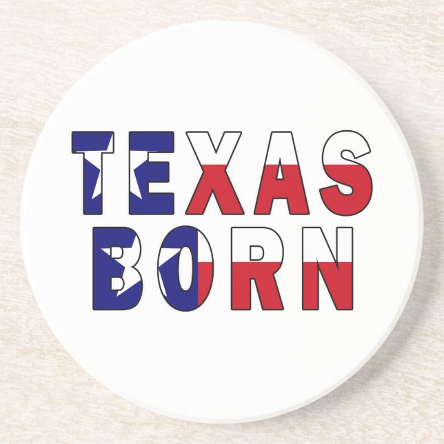 Geborene Flagge von Texas Getränkeuntersetzer (Vorne)