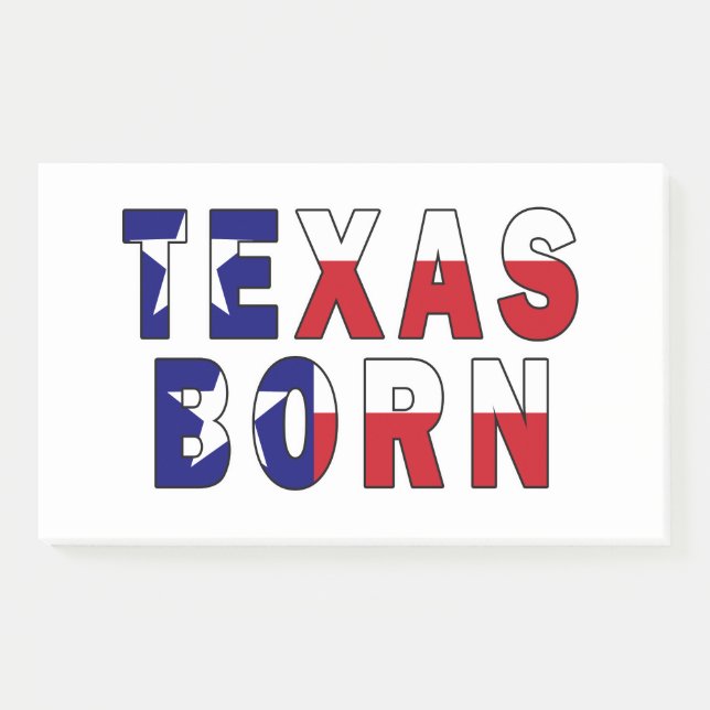 Geborene Flagge von Texas Post-it Klebezettel (Vorderseite)