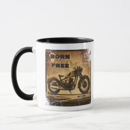 Geborene kostenlose Biker-Tasse Tasse