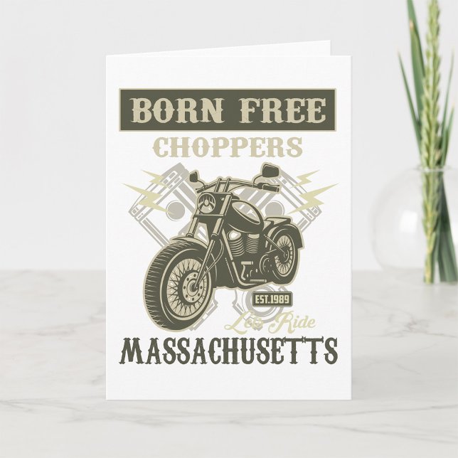 Geborene kostenlose Chopper Motorrad Massachusetts Karte (Von Creator hochgeladen)