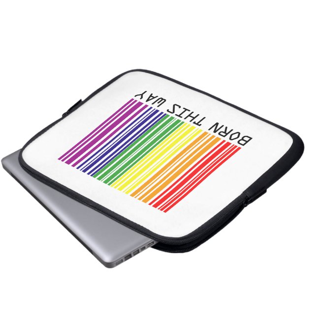 Geborene Regenbogenmarke Laptopschutzhülle (Vorne Knopf)