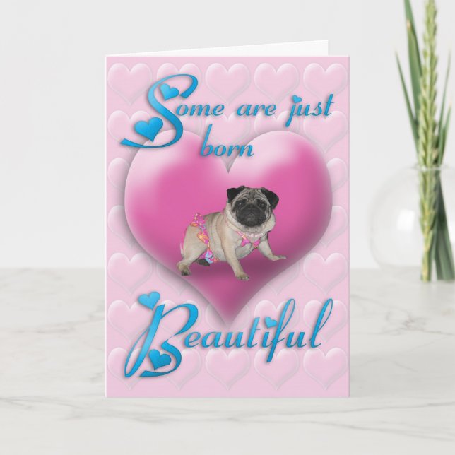 Geborene schöne Valentinstagkarte Feiertagskarte (Vorderseite)