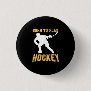 Geborene Spiele Hockey-Spieler-Geschenk Field Hock Button