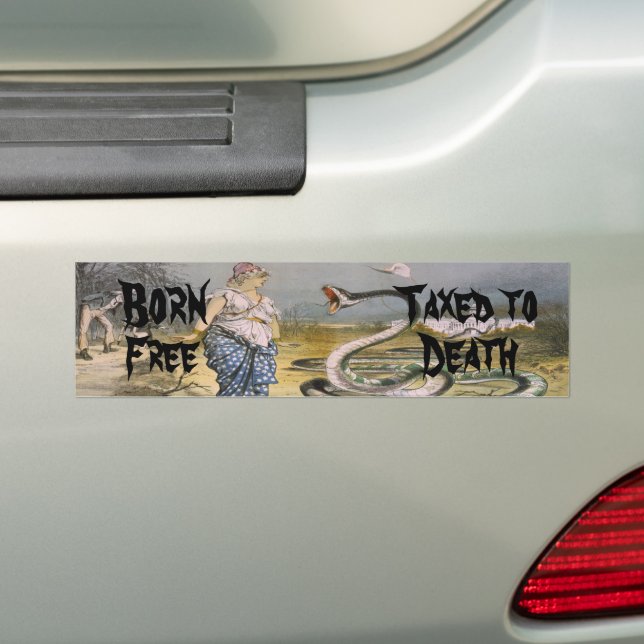 Geborene Steuerfreiheit für den Tod Autoaufkleber (Auf Auto)