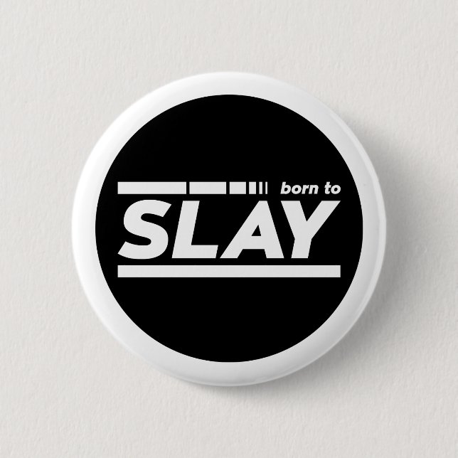 Geborene Typografie Button (Vorderseite)