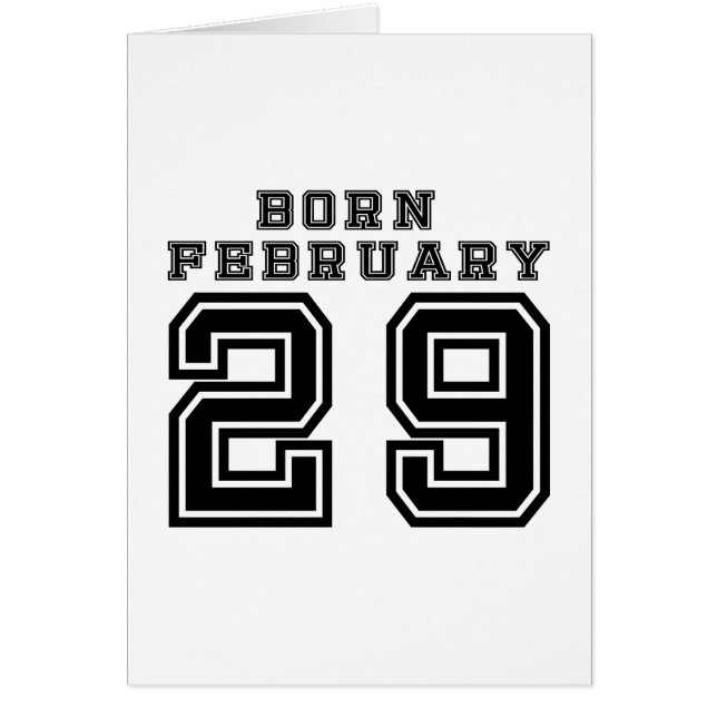 Geborener 29. Februar (Vorne)