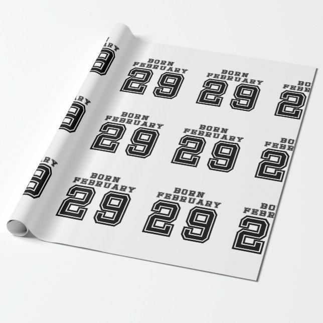 Geborener 29. Februar Geschenkpapier (Ungerollt)