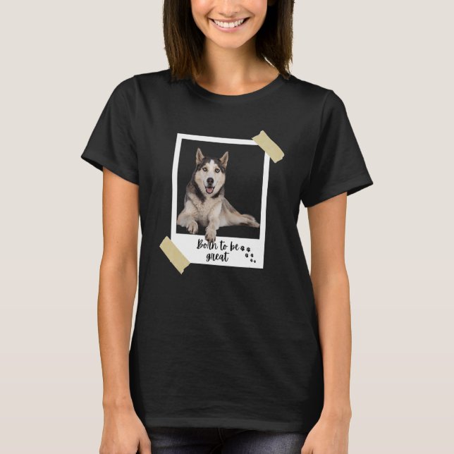 Geborener dieser große Niedliche sibirische Husky  T-Shirt (Vorderseite)