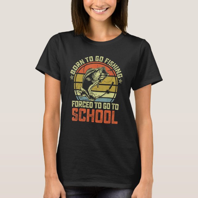 Geborener Fisch für Bassfische T-Shirt (Vorderseite)