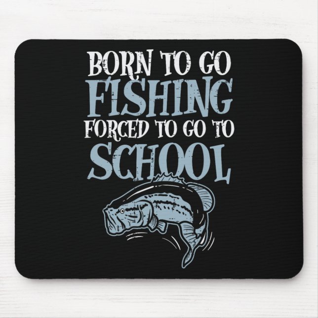 Geborener Fischfang zum Fischfang in der Schule Mousepad (Vorne)