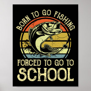 Geborener Fischfang zum Fischfang in der Schule Poster