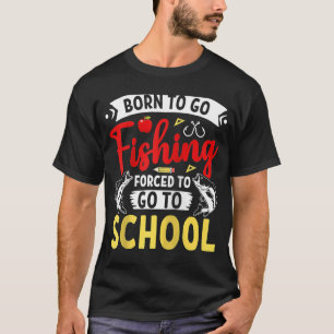Geborener Fischfang zum Schwarzen Seefisch T-Shirt