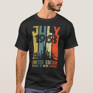 Geborener Juli 1963 60. Geburtstag T-Shirt