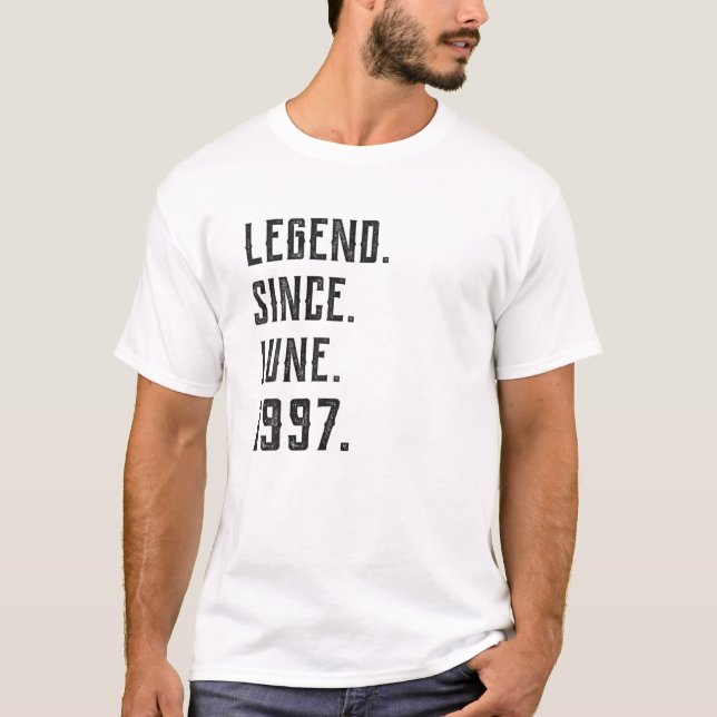 Geborener Juni 1997 Legende seit 1997 24 Jahre alt T-Shirt (Vorderseite)
