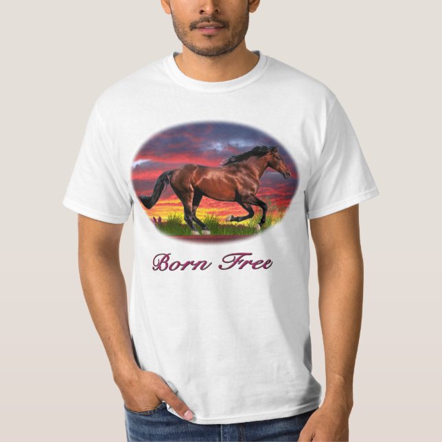 Geborener kostenloser T - Shirt (Vorderseite)