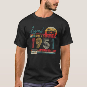 Geborener November 1951 Legend Seit November 1951 T-Shirt