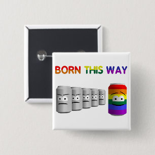 Geborener Regenbogenstreifen für LGBT Button