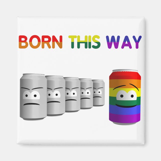 Geborener Regenbogenstreifen für LGBT Magnet (Vorne)