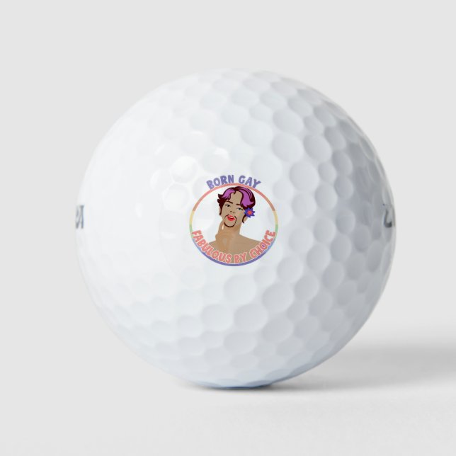 Geborener Schwulenschwanz - nach Wahl LGBTQI+ Golfball (Vorderseite)