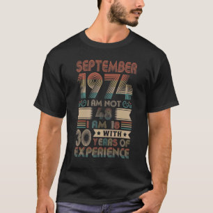 Geborener September 1974 48. Geburtstag 1974 48 T-Shirt