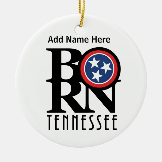 GEBORENER Tennessee Keramik Ornament (Vorne)