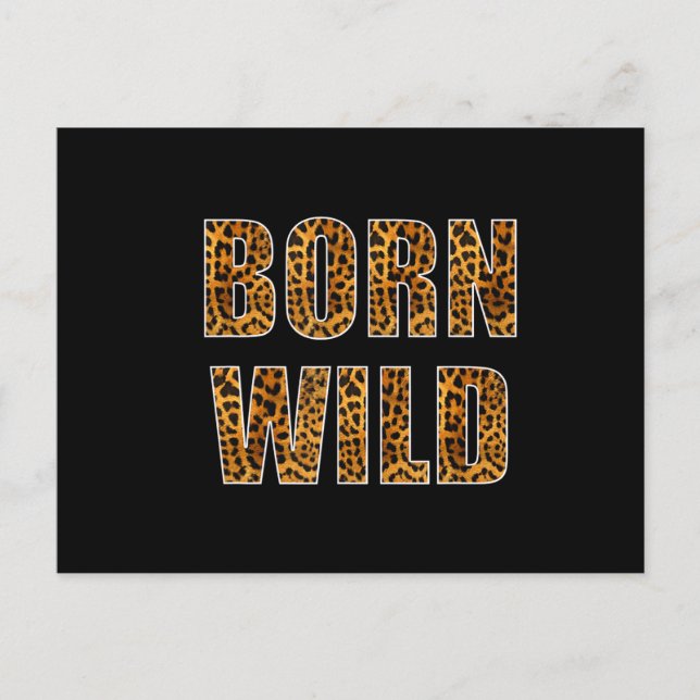 geborener Wildzackiger-Löwe Postkarte (Vorderseite)