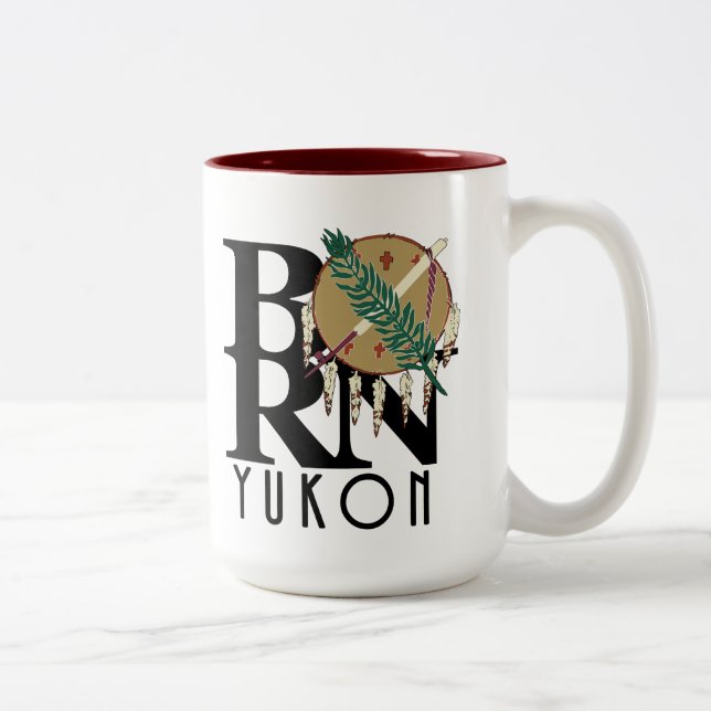 GEBORENER Yukon, Oklahoma 15oz Zweifarbige Tasse (Rechts)
