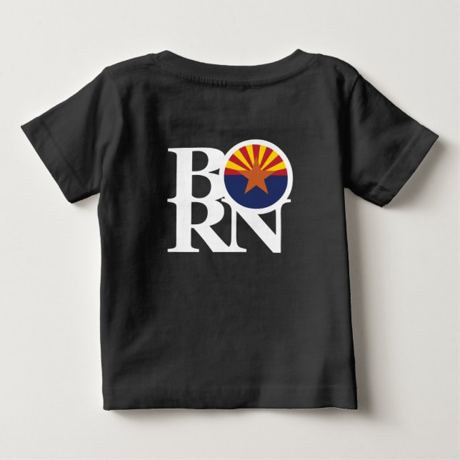 GEBORENES Arizona (Rückseite) Baby T-shirt (Rückseite)