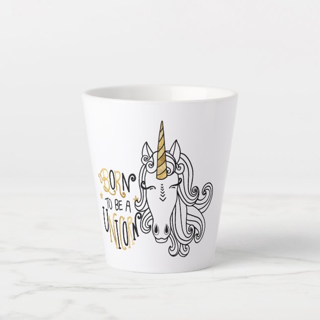Geborenes Einhorn Weihnachten Milchtasse (Vorderseite)
