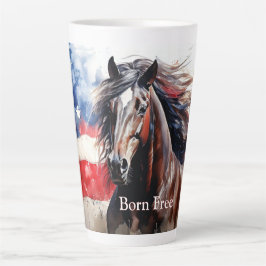 Geborenes freies Patriotikpferd Milchtasse