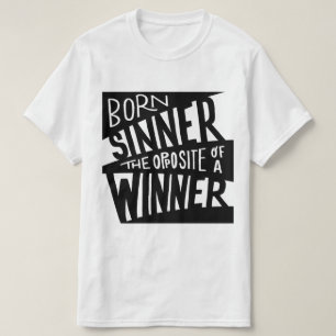 Geborenes Hip Hop Zitat Schwarz/Weiß T-Shirt