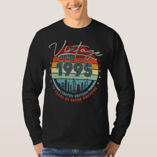 Geborenes Jahr 1995 Vintag Juni 1995 27 Jahre alt T-Shirt