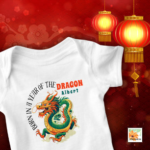 GEBORENES Jahr des Namens des Drachenbabys Baby Strampler