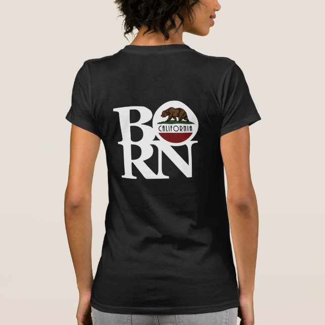 GEBORENES Kalifornien T-Shirt (Rückseite)