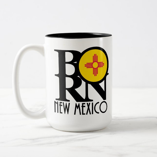 GEBORENES neues Mexiko Zweifarbige Tasse (Links)