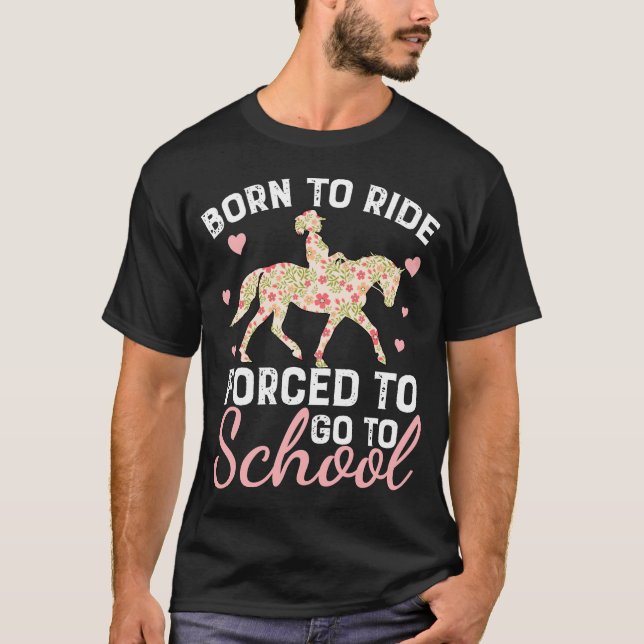 Geborenes Pferd gezwungen, zum Sonnenpferd der Sch T-Shirt (Vorderseite)