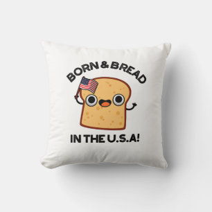 Geborenes und Brot in den USA Funny Food Pub Kissen