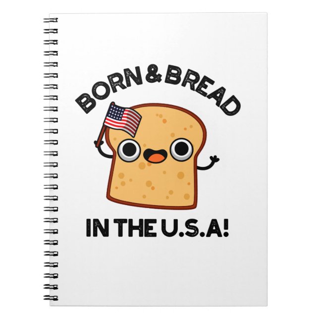 Geborenes und Brot in den USA Funny Food Pub Notizblock (Vorderseite)