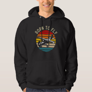 Geborenes zu Funny Pilot Flugzeug Hoodie