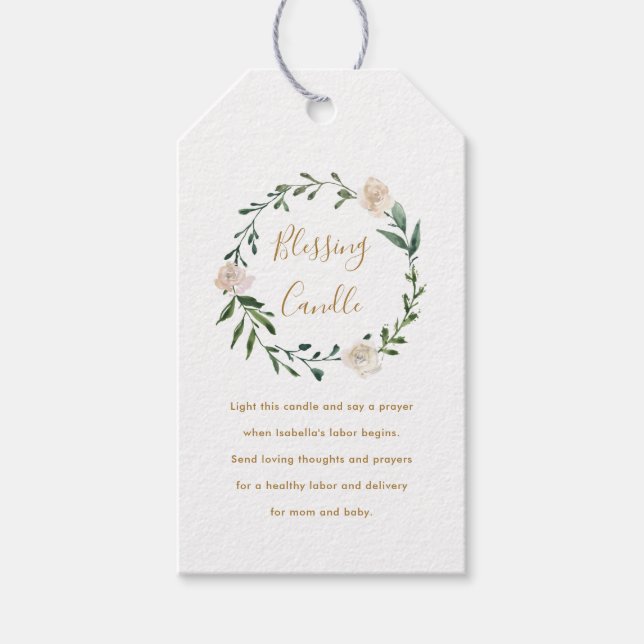 Geborgengebetsantrag für Christliche Blume Geschenkanhänger (Vorderseite)