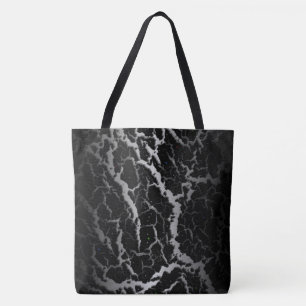 Geborstene Raumlava - Weiß/Schwarz Tasche