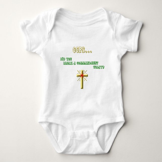 Gebot-Christliche Baby Strampler (Vorderseite)