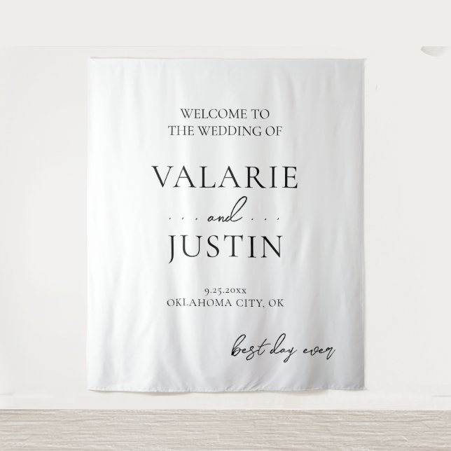 Gebot für Hochzeiten Extravaganter Schriftart Wandteppich (Vorderseite)