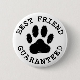 Geboten Hund Paw Bester Freund garantiert Button
